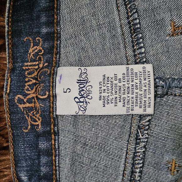 Revolt Distressed Skinny Jeans Size 5 - Picture 8 of 9